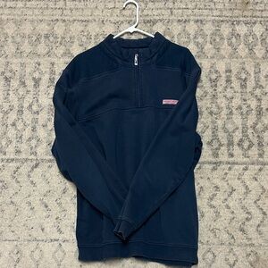 Vineyard Vines Men's Navy Zip-Up Sweater Shep Shirt